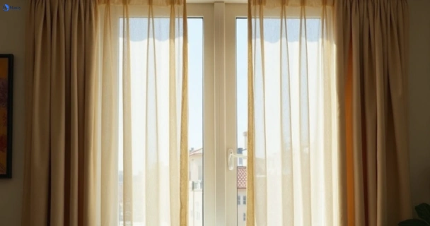 Dull dusty drapes in moonee-vale-vic before professional cleaning